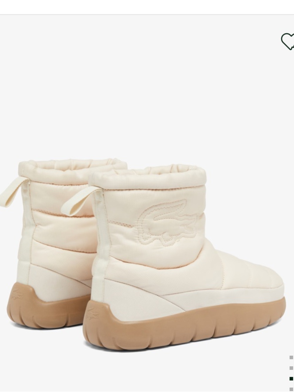 Lacoste Women's Serve Slipper Mid Bootie OFF WHT/LT BRW, size 8, NWT No box - Picture 2 of 12